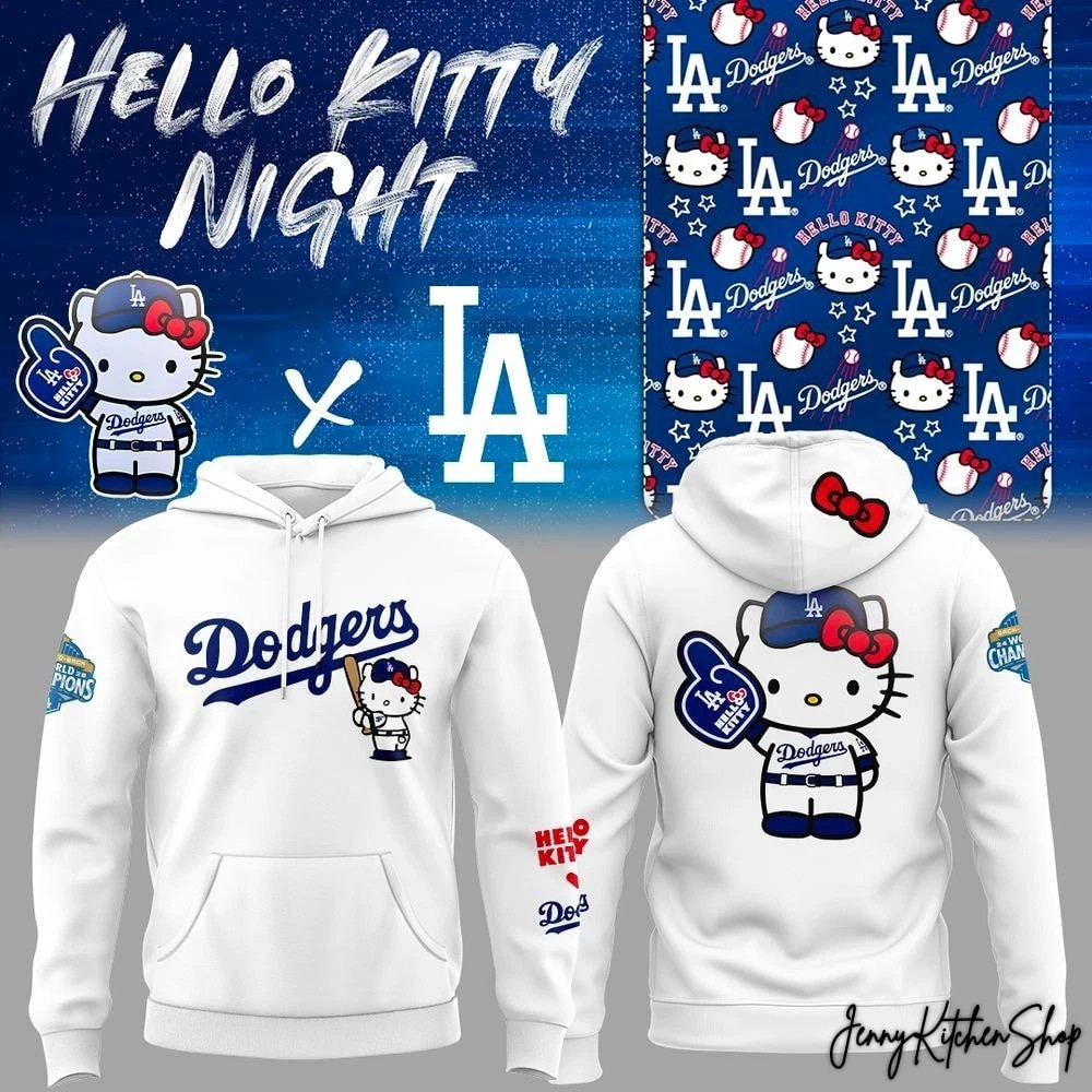 Los Angeles City Dodger vs Met Hello Kitty April 13 26 Special Edition Hoodie gallery