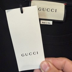 Gucci Logo Washed Print Oversized Black Cotton T Shirt Men Sz medium.