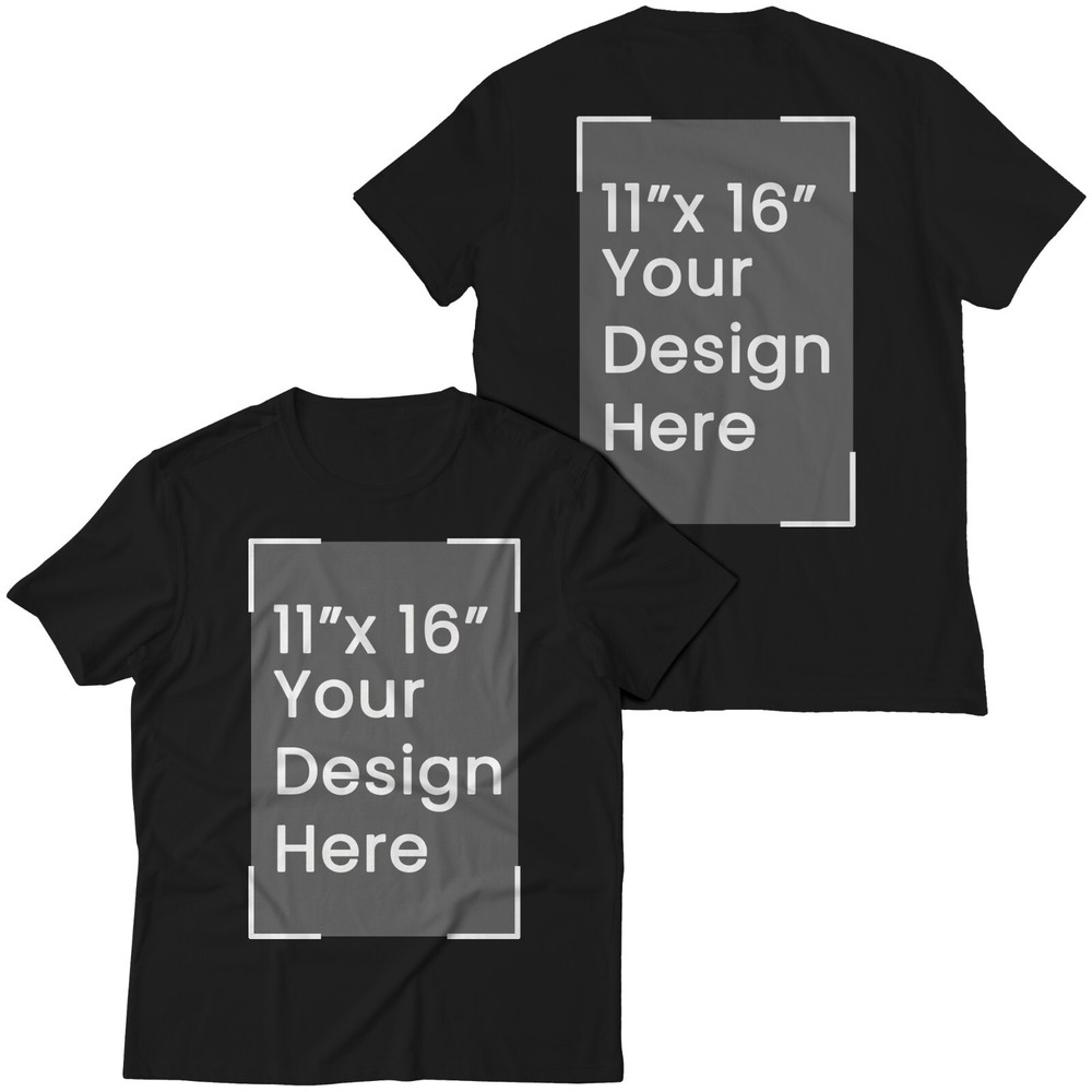 Custom T-Shirt Full Color Image & Text Design Premium Cotton Jersey Soft Tee