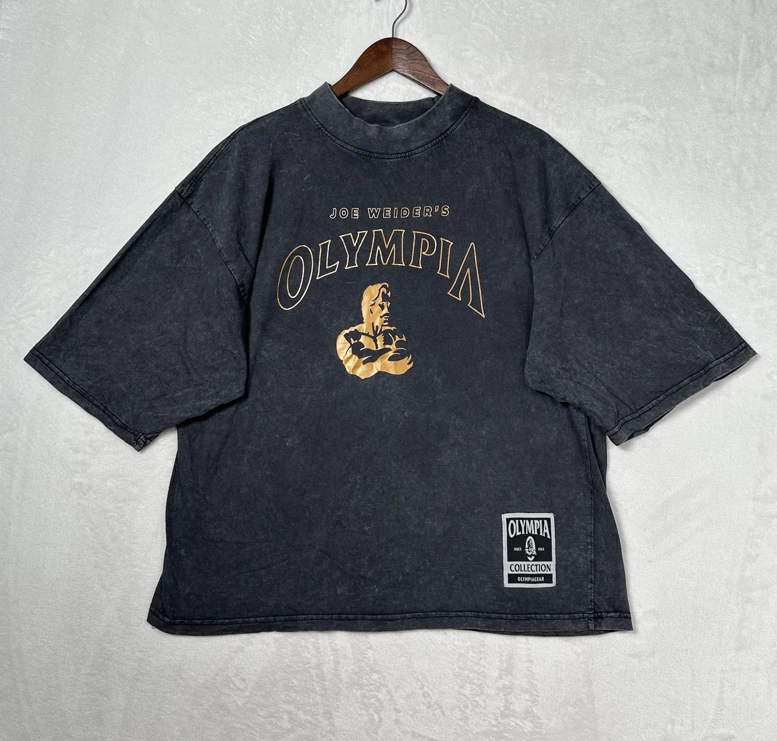 Joe Weider Mr Olympia Oversized Heavyweight T-Shirt Bodybuilding Gym Mens M