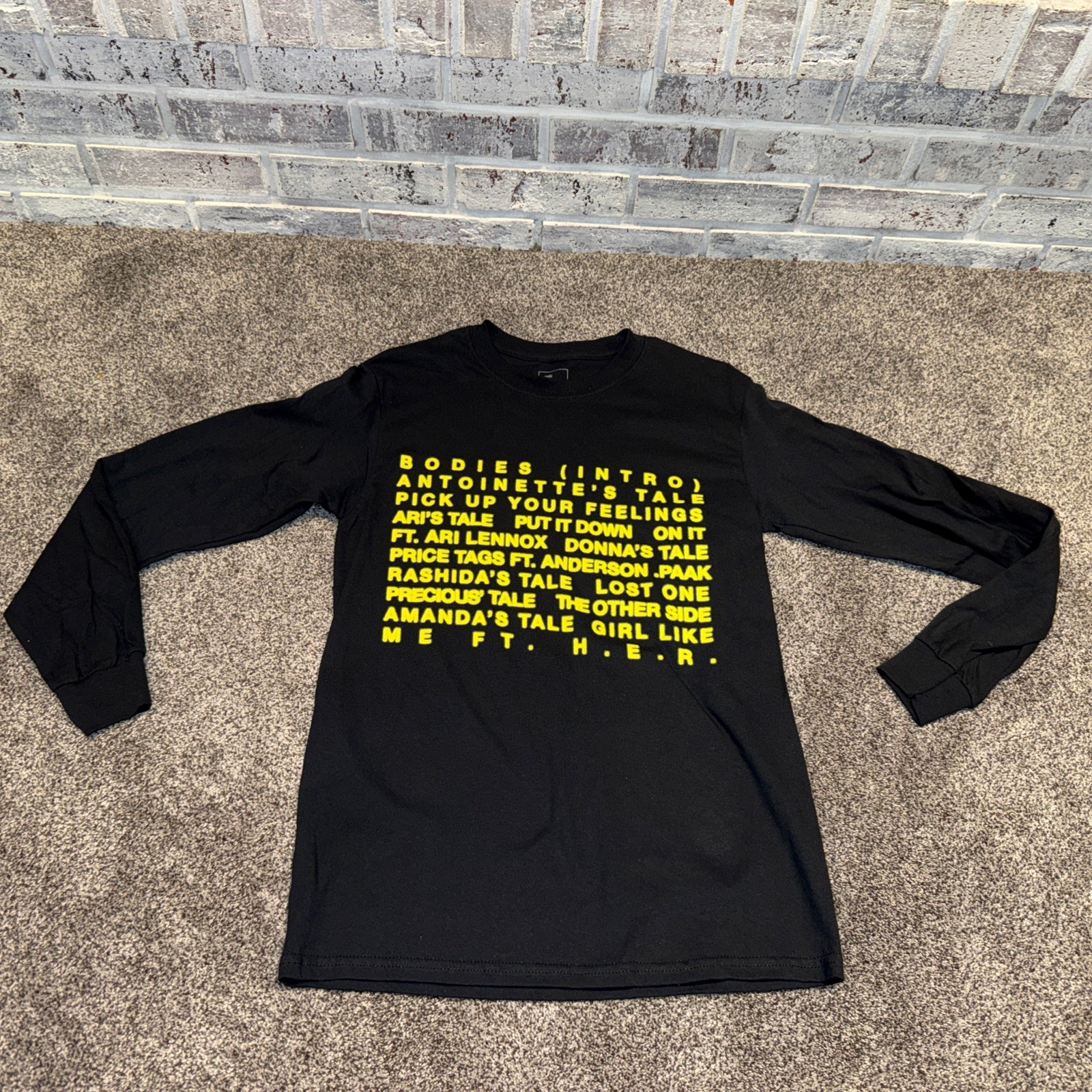 Ari Lennox Shea Butter Baby Album Track List T-Shirt Cotton Longsleeve Black Sm. gallery