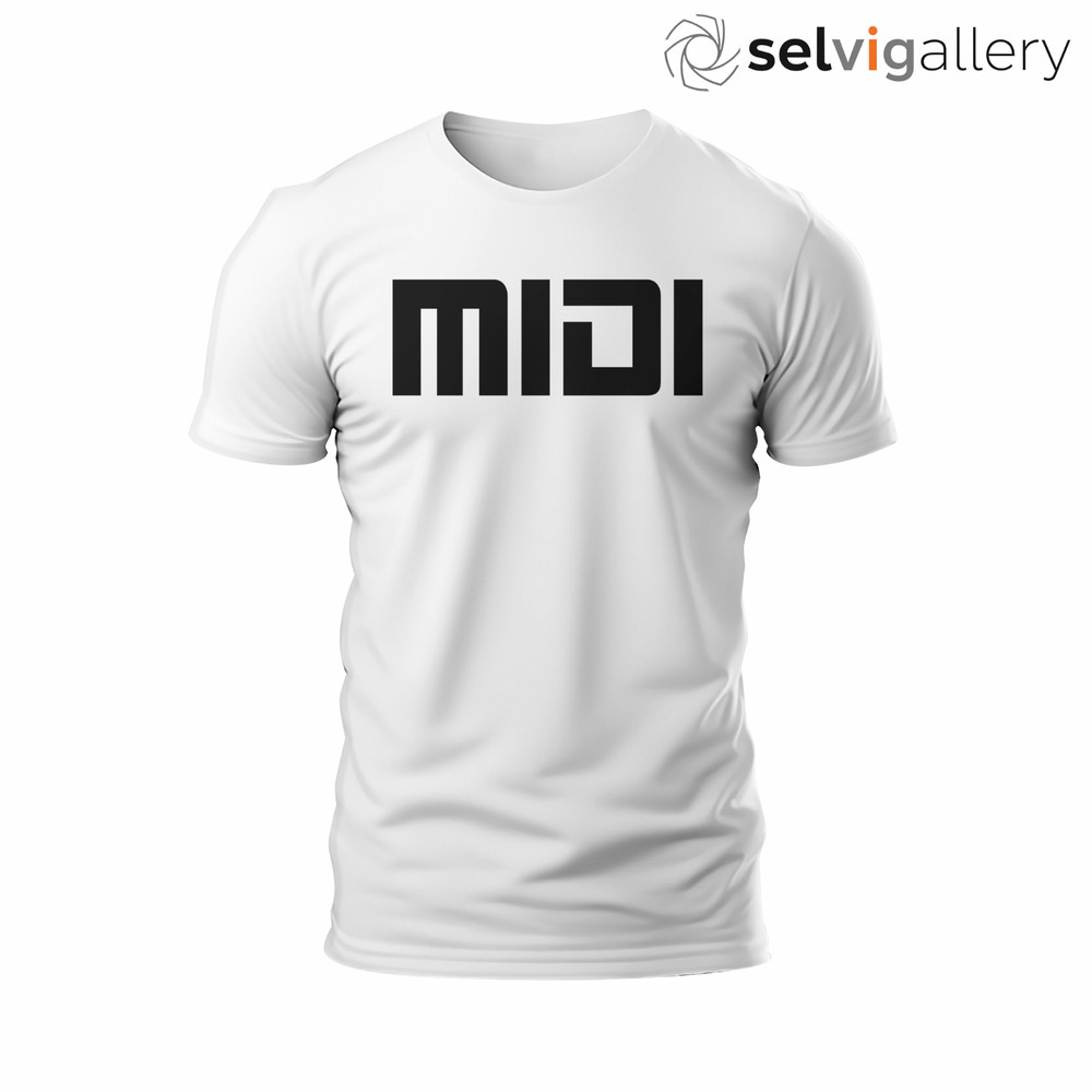 MIDI Musical Instrument Digital Inter Logo funny T-Shirt Sizes S-5XL Made in USA