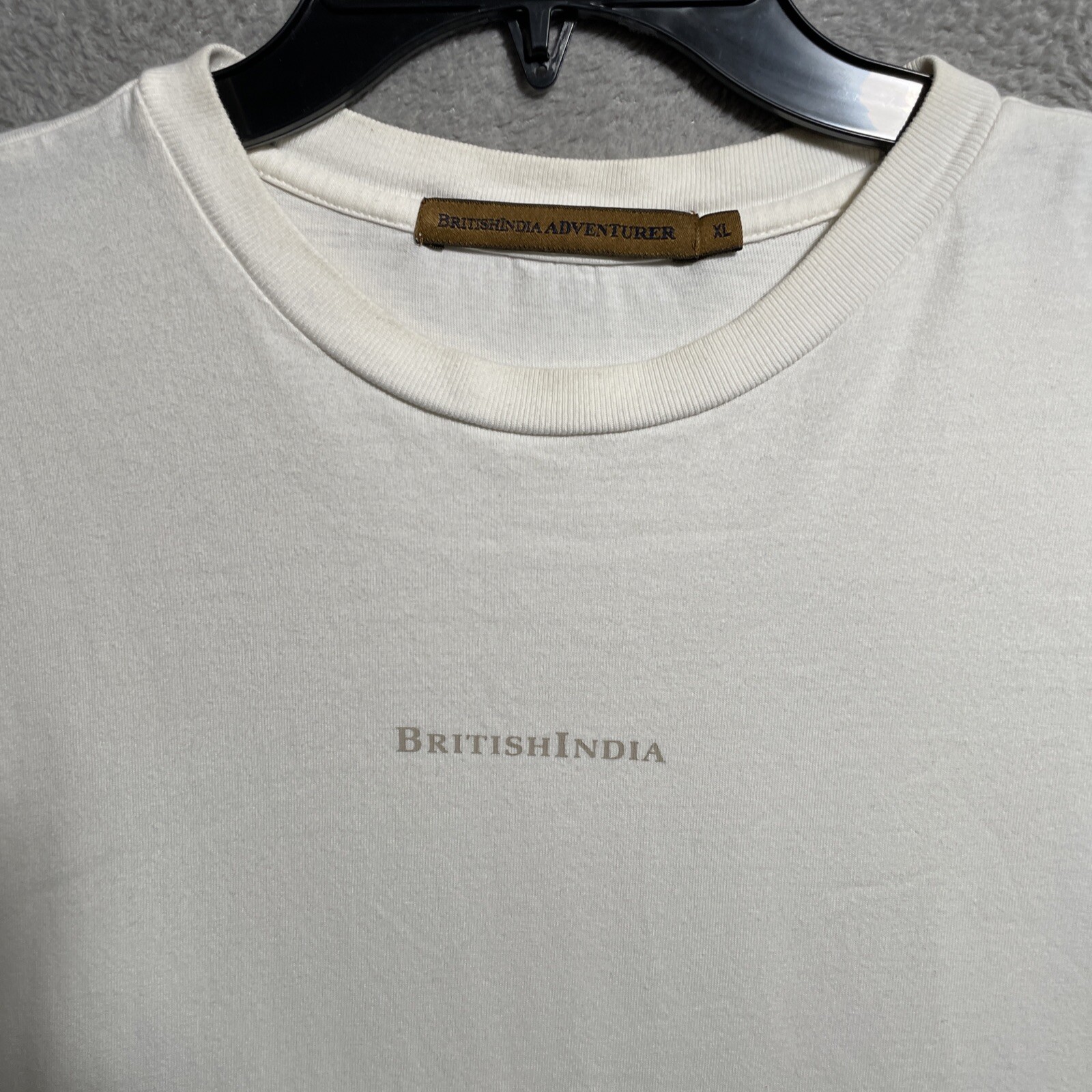 British India Adventurer Shirt Mens T Shirt White Solid XL Cotton Short Sleeve gallery