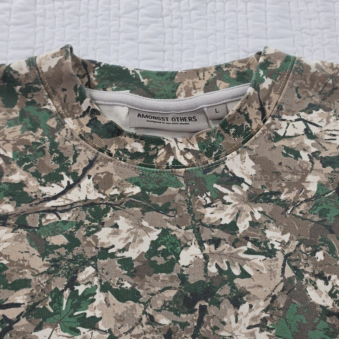 Amongst Others Camo Shirt Mens L Large Green Boxy Drop Shoulder Oversized gallery