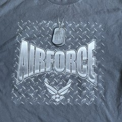 Air Force Gray Tshirt Mens Size Measured Short Sleeve Military Graphics Tee
