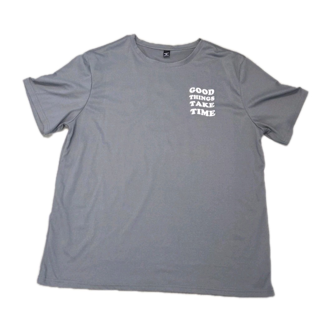 Good Things Take Time T-Shirt Graphic Active Tee Dark Grey Men's XXL Shein gallery