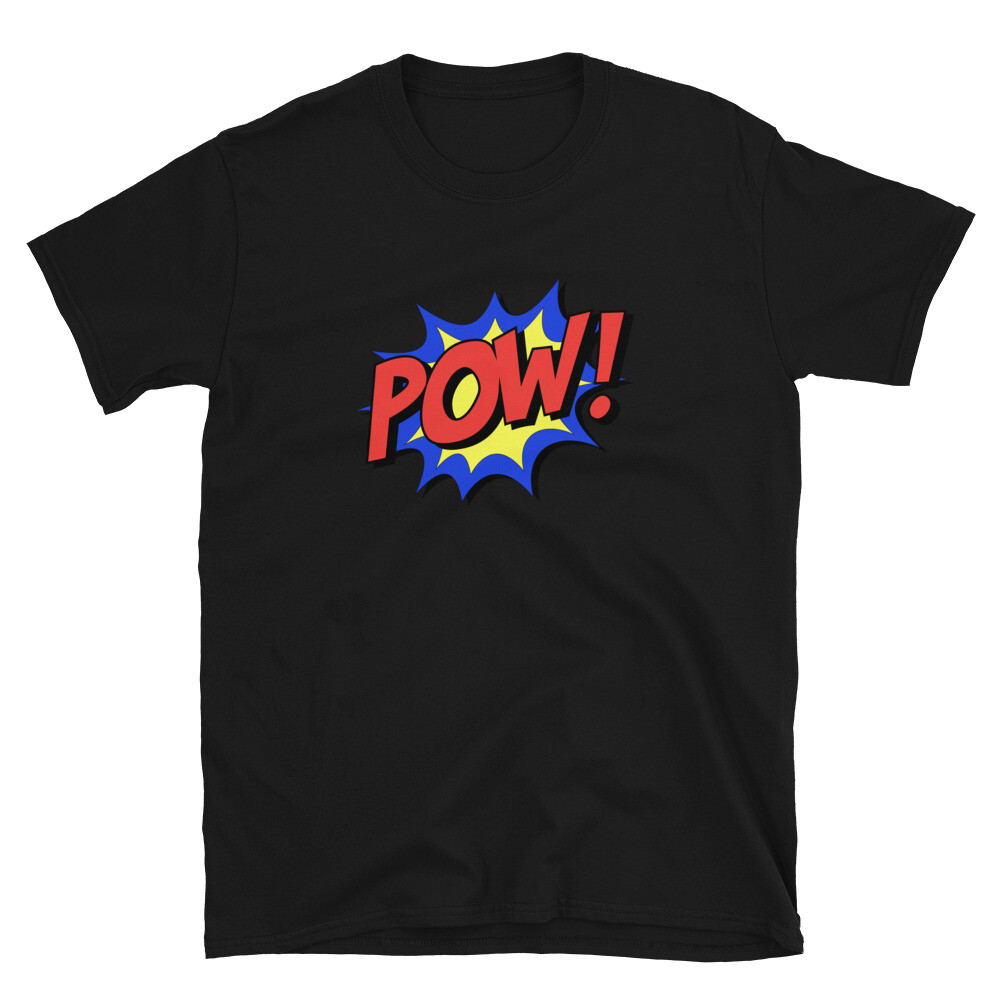 Pow T-shirt Comic Book Art Funny Geeky Pop Art Superhero Gift Tee gallery