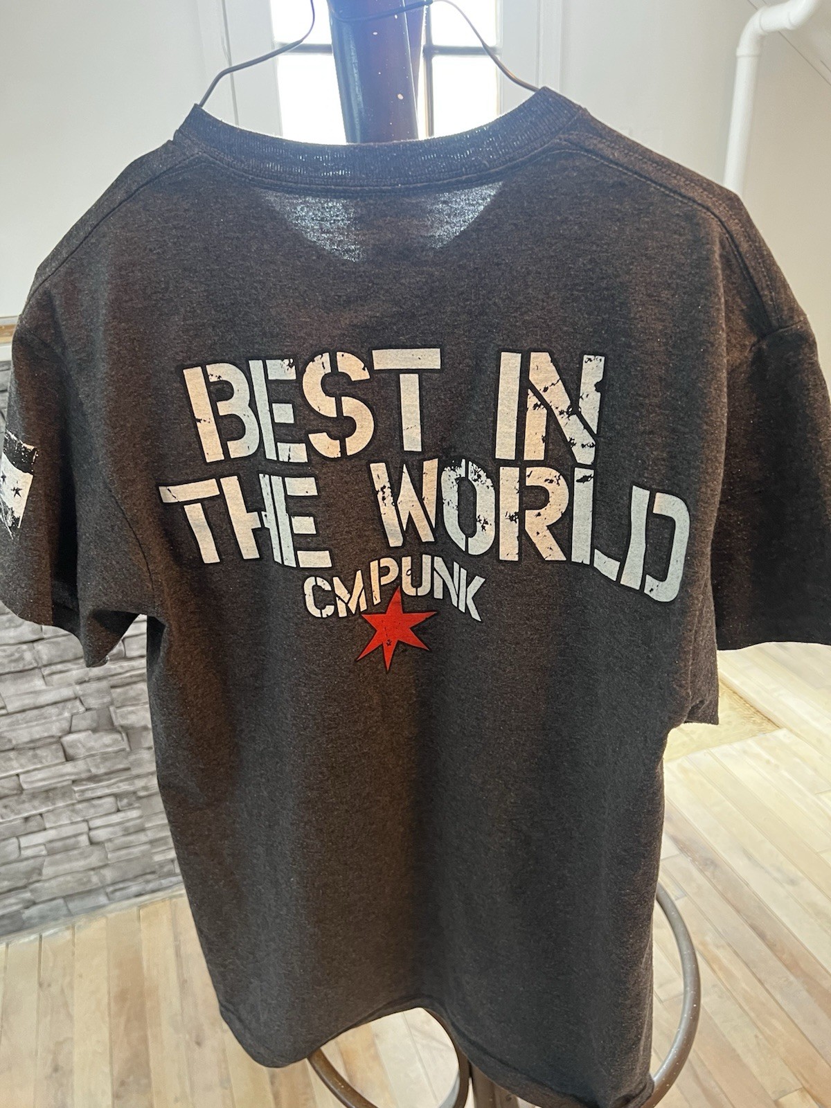2012 WWE CM Punk In Punk We Trust T Shirt Best In The World Gray Men's Medium gallery