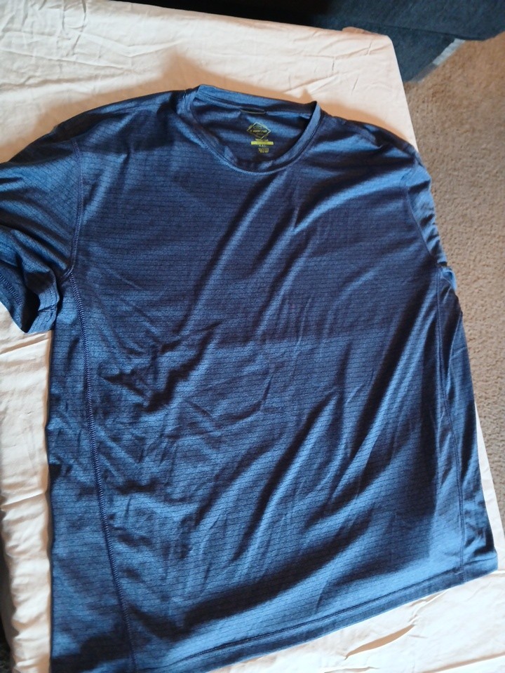St. John’s Bay Quick Dri Easy Care Short Sleeve Crew Neck T Shirt Gray Men’s 2XL