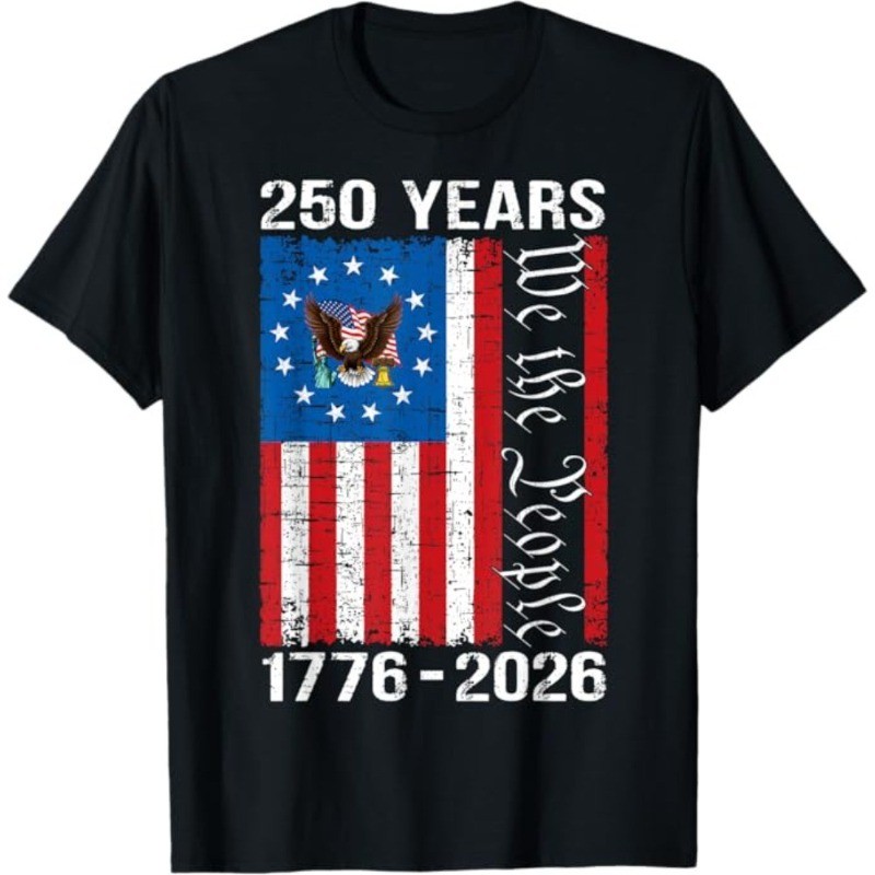 250 Years American Anniversary 250th USA US Flag 4th of July T-Shirt gallery