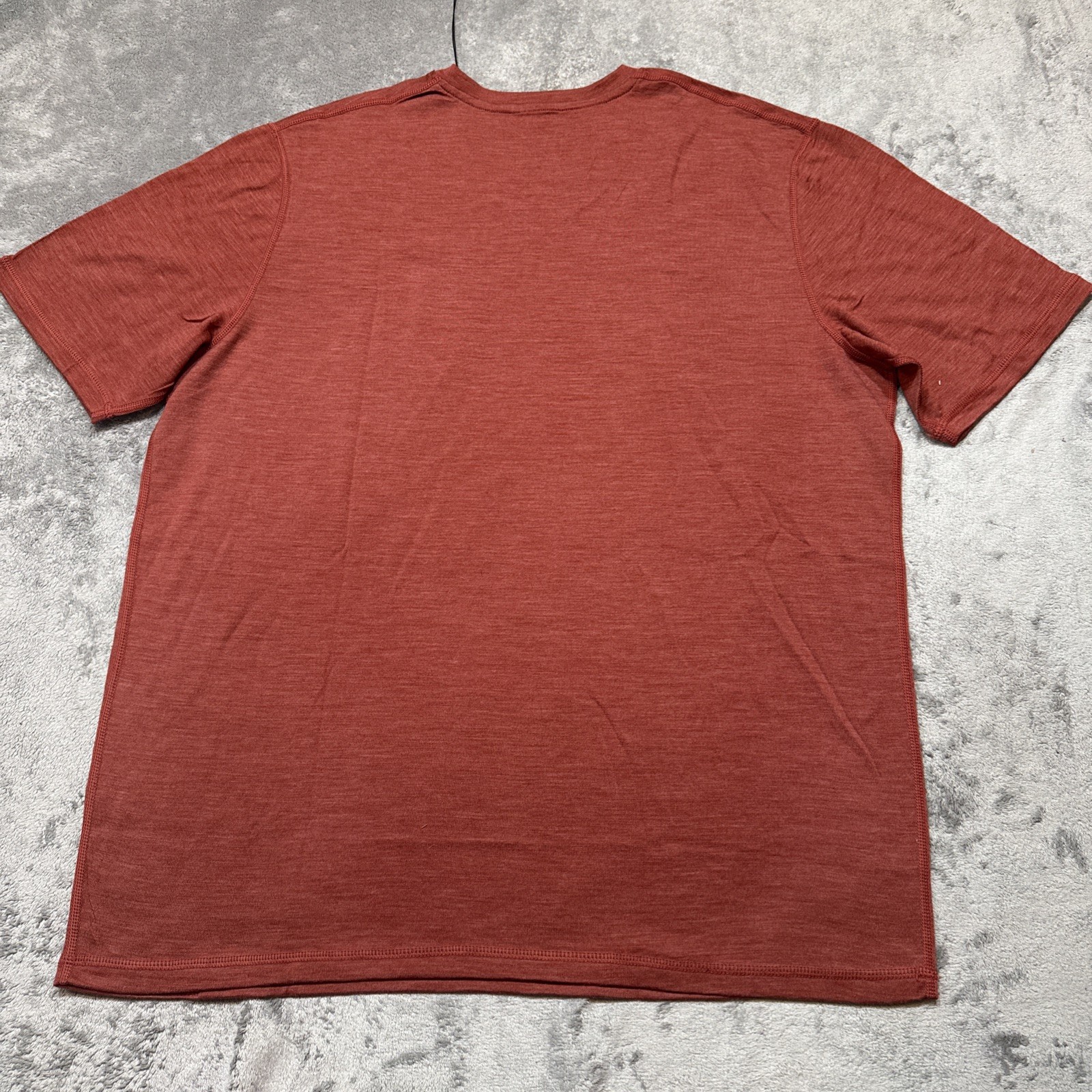 NWT Woolly Shirt Mens XL Red Merino Wool Short Sleeve V-Neck Tee Base Layer gallery