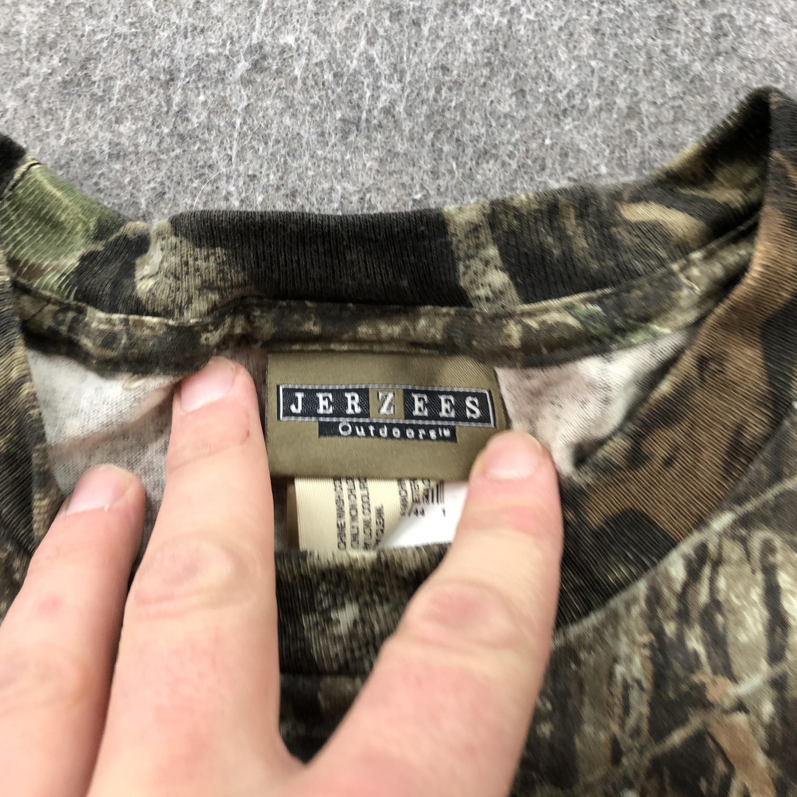 Jerzees Outdoors Shirt Mens Large Brown Camo Outdoor Hunting Tee Short Sleeve gallery