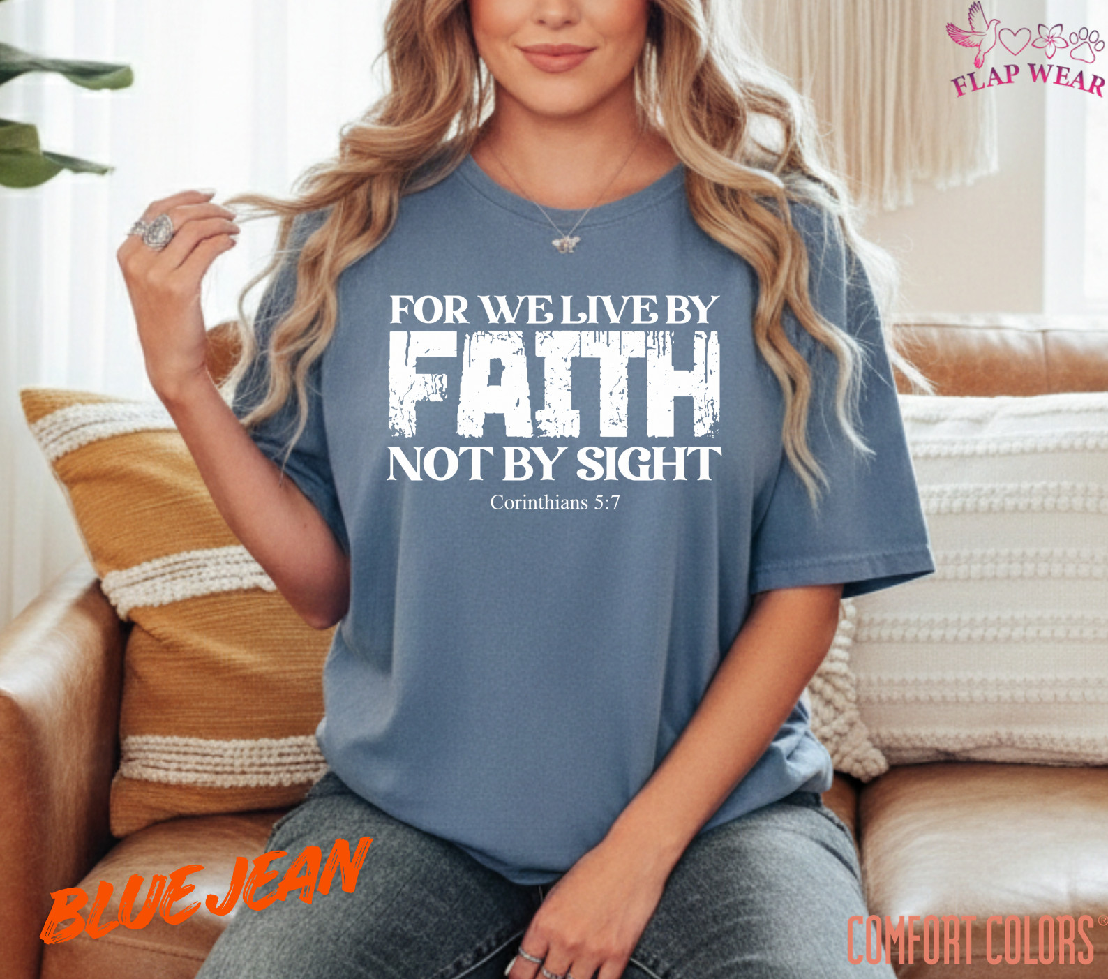 Unisex For We Live By Faith T-Shirt, Men T shirt,Women T shirt Gift ReligionTop gallery