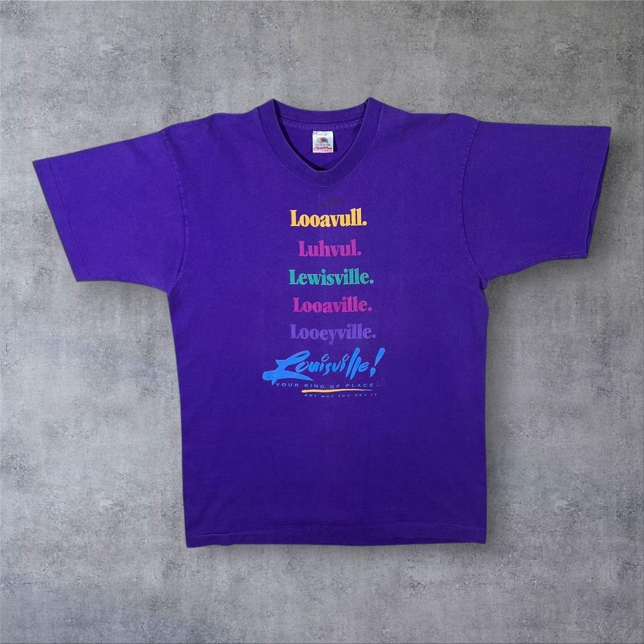 Vintage Louisville “Any Way You Say It” Tourist Purple Single Stitch T-Shirt M L