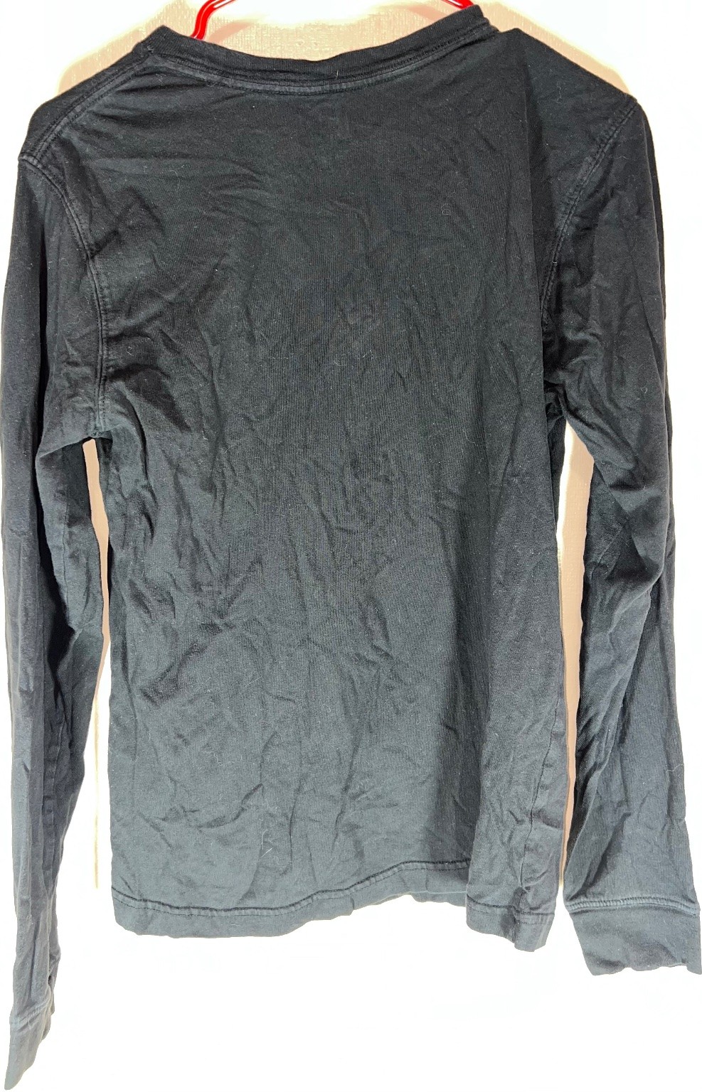 🍀 FLAW See Pics George Men's Black XS (30-32) Long Sleeve Crew Neck T-Shirt! gallery