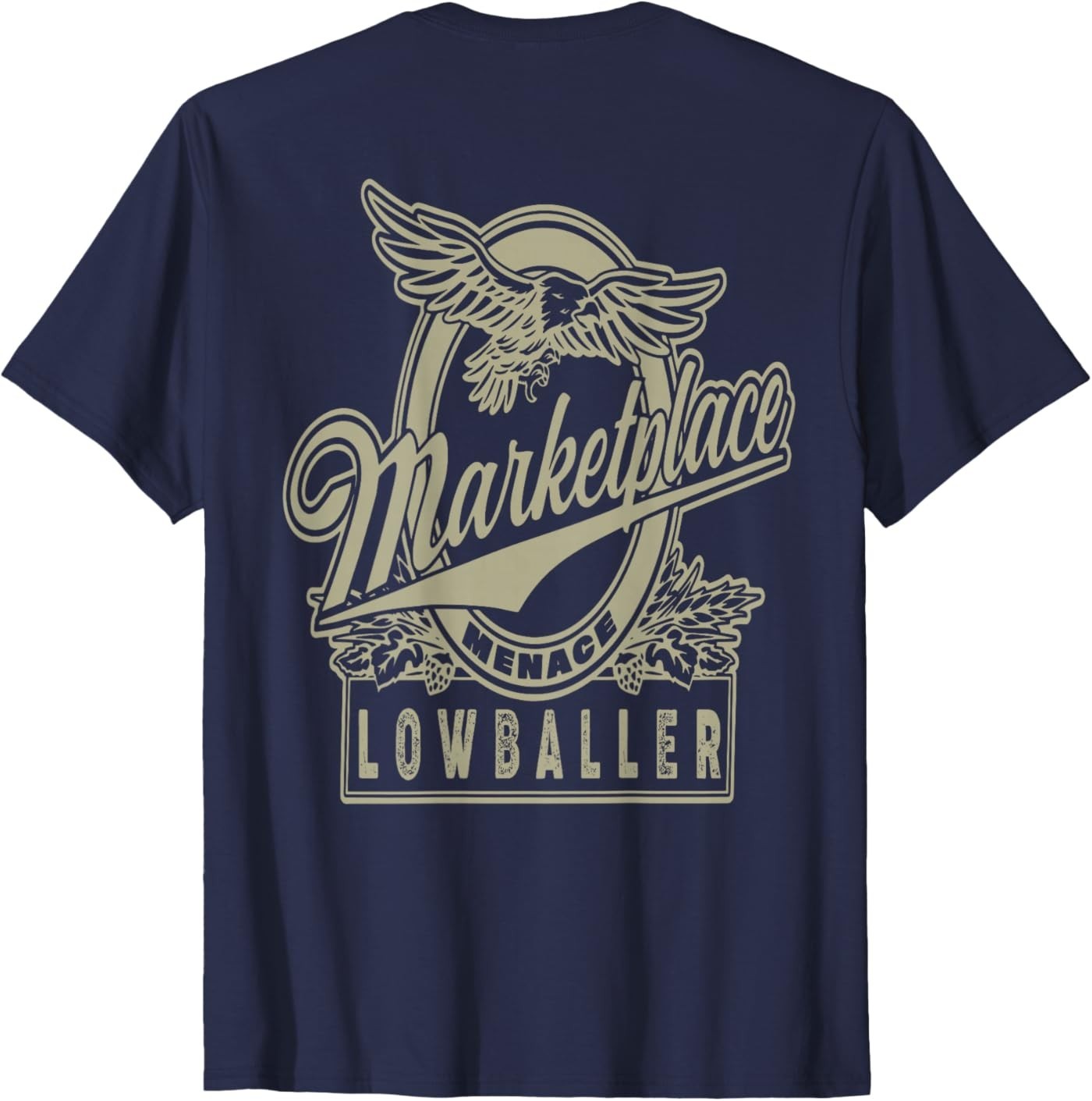 Marketplace Lowballer Funny Seller Vintage Eagle (ON Back) T-Shirt gallery