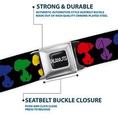 Peanuts Worldwide LLC Belt, Seatbelt Buckle Belt, Peanuts Snoopy Silhoutte Po…