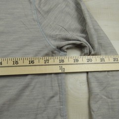 Proof Shirt Mens Small Beige Gray Snap Henley Merino Nylon Blend Lightweight