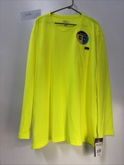 Dickies Men’s Long Sleeve Pocket Tee Cool & Dry Size 3XL Florescent Yellow NWT