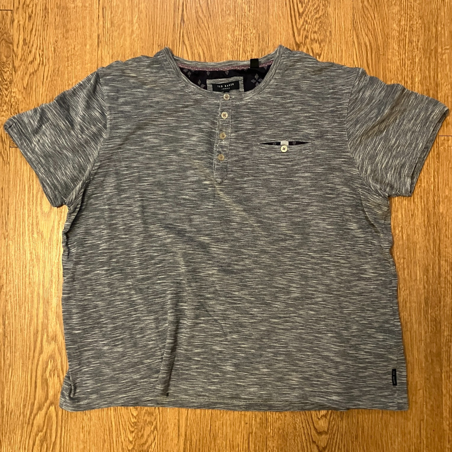 Lot 2 Ted Baker London Rocher Henley Shirts Mens Size 7 Fits US XL Large Cotton gallery