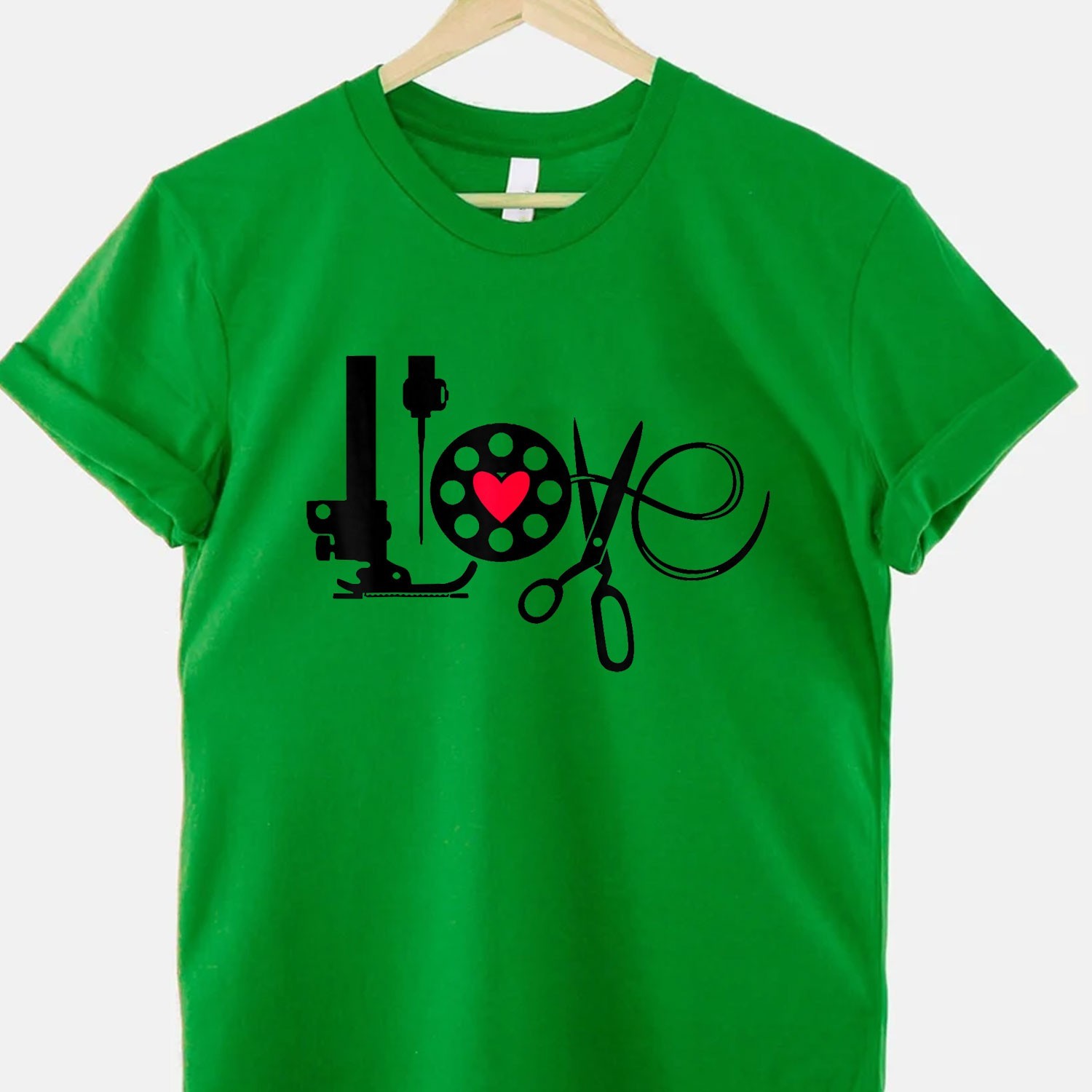 Quilting Sewing Heart Love Shirt, Quilter Sewing Lover T-Shirt Tee gallery