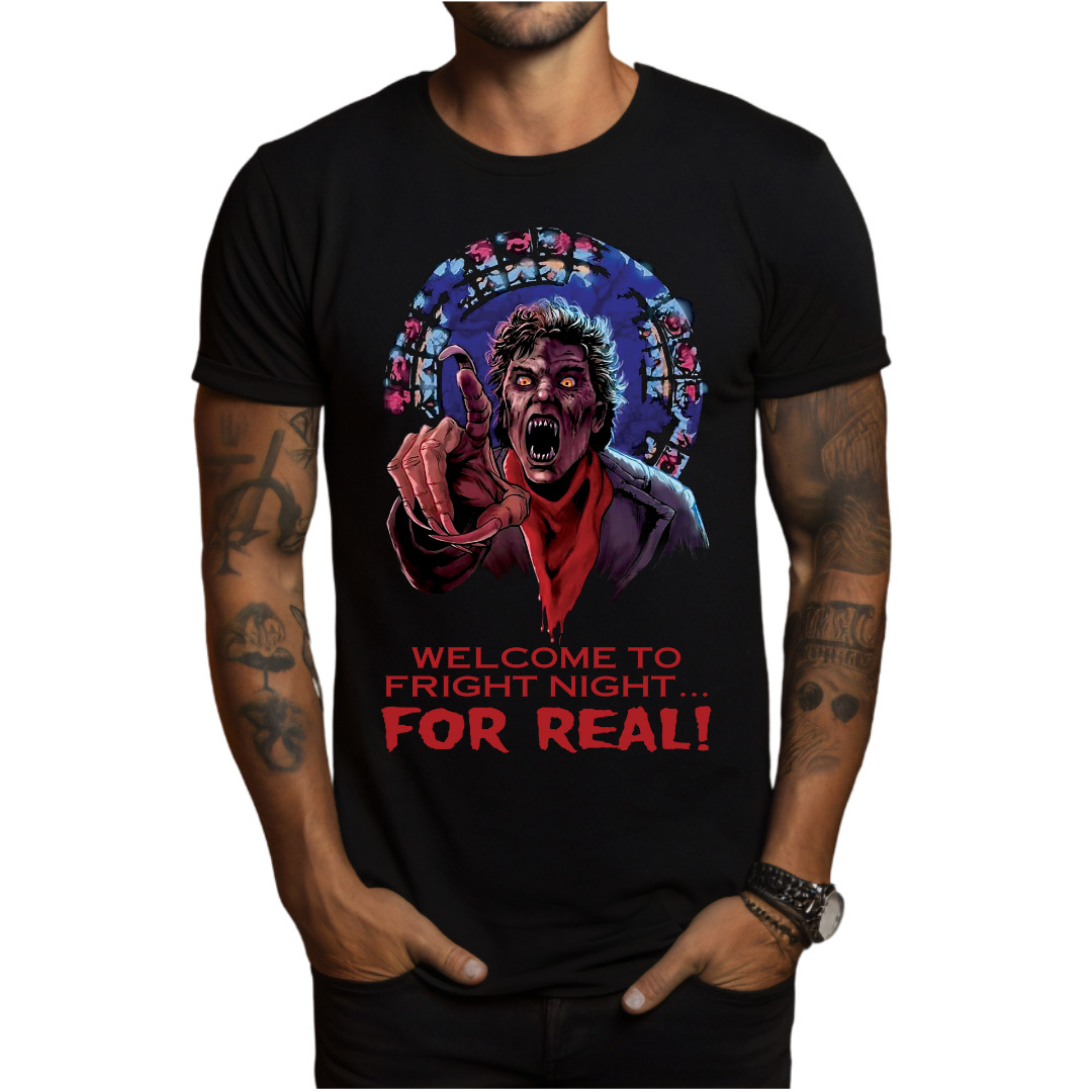 Welcome To Fright Night For Real! Fright Night Horror Movie T-Shirt Black S-3XL gallery