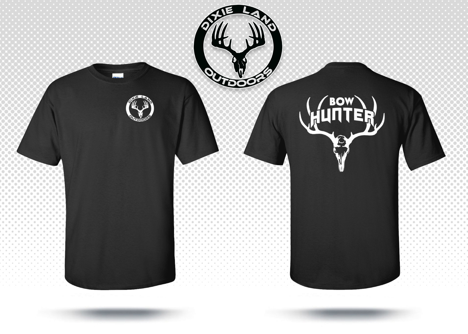 Hunting t shirt Dixie Land Outdoors deer skull bow hunter apparel archery