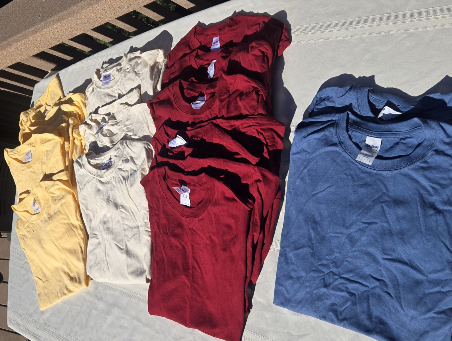 NEW Bulk Lot of 20 GILDAN T-Shirts Heavy Duty Cotton Tee - Blanks Size Men's L gallery