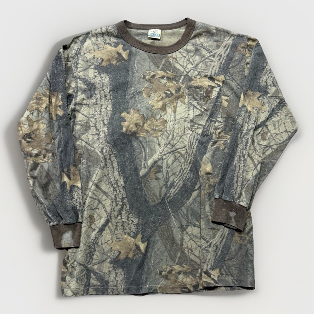 Vintage Realtree Camo Pocket Tee Shirt Mens Size XL Real Tree VTG USA 80s 90s