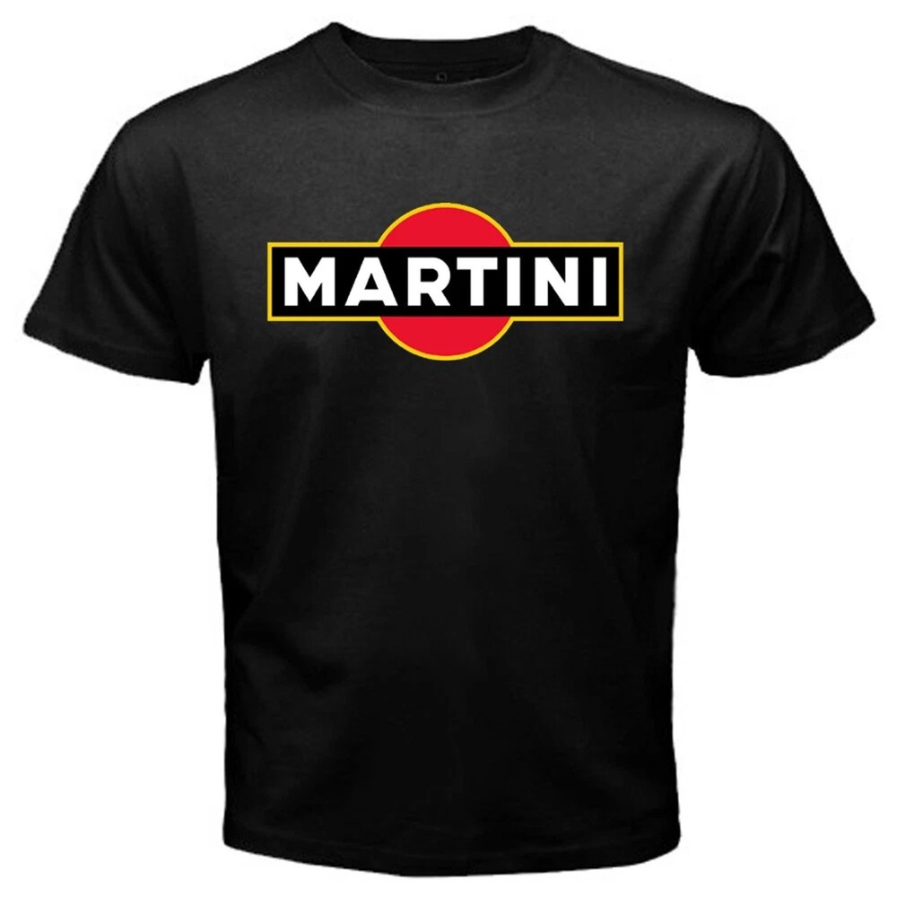 Martini Racing Team Vintage Graphic Tee Mens Black Cotton T-Shirt