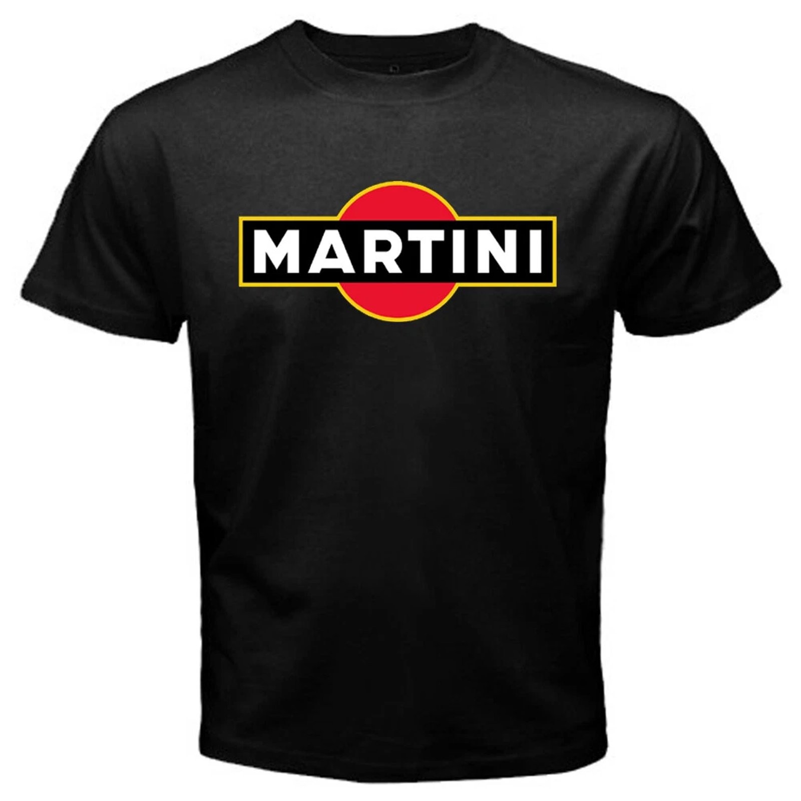 Martini Racing Team Vintage Graphic Tee Mens Black Cotton T-Shirt
