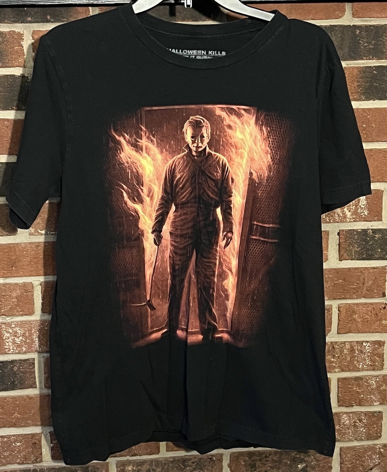Fright Rags HALLOWEEN KILLS Let It Burn Michael Myers Mens T Shirt LG Large OOP