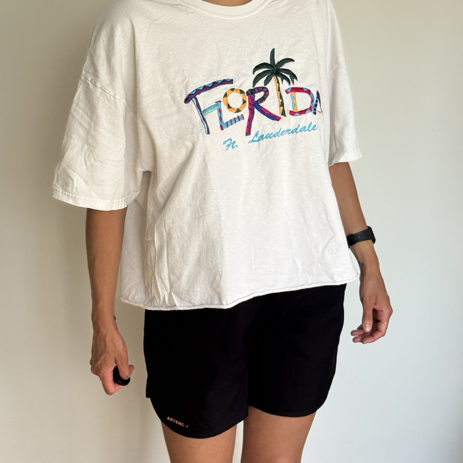 Vintage 90s Ft. Lauderdale cropped tee. Unisex Fit. Men’s Size XL 100% Cotton gallery