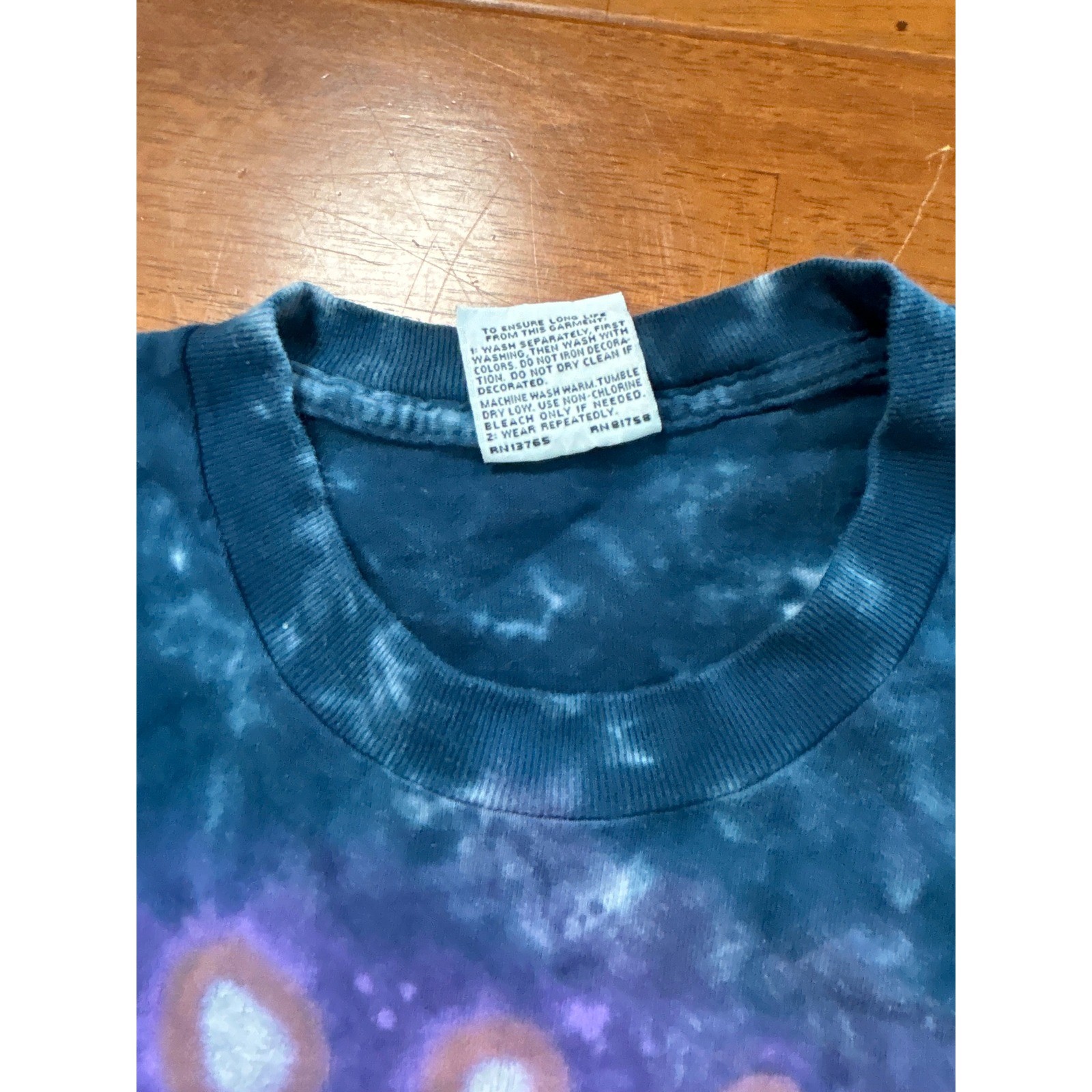 Vintage Y2K Liquid Blue Jimi Hendrix T-Shirt Mens Medium Blue Tie Dye Experience gallery