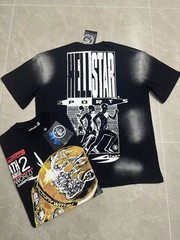 Hell Studios star Classic gold ring pattern Tee Mens Short sleeved T-shirt