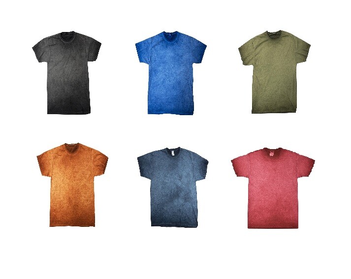 Multi-Color Oil Wash T-Shirts Adult Small to 3XL 100% Cotton Short Sleeve gallery