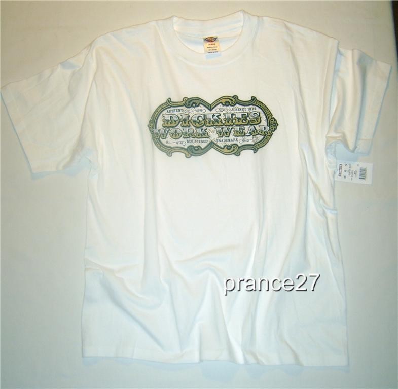 DICKIES Y2K T Shirt Mens Large COTTON Crew Neck Genuine New Old Stock gallery