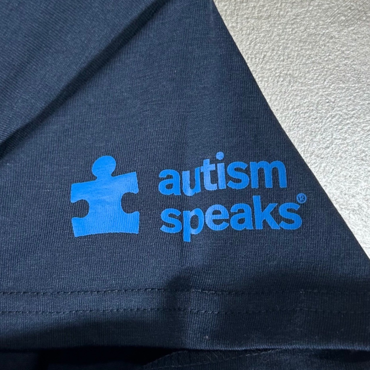 Autism Speaks Team Awesome Navy Blue Graphic T-Shirt Mens Size Large New gallery