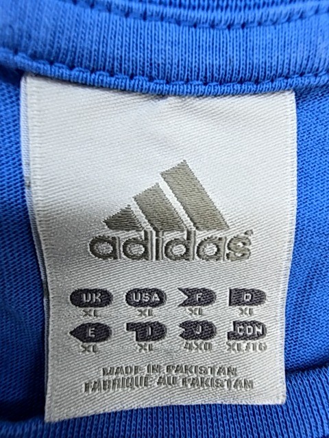 Adidas Mens T Shirt Blue Striped Three Stripe XL Cotton Crew Neck gallery