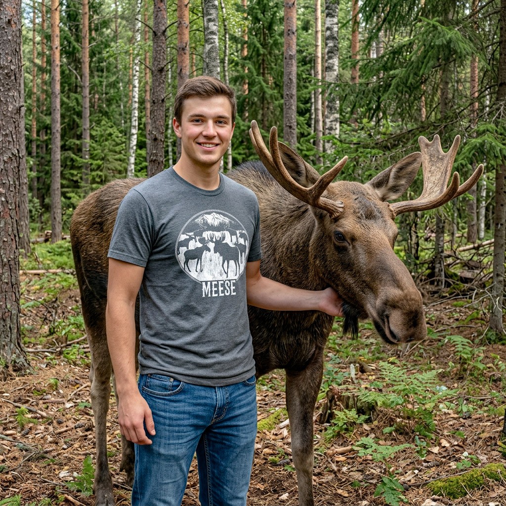 Mens Meese Tshirt Funny Moose Hilarious Sarcastic T Shirt gallery
