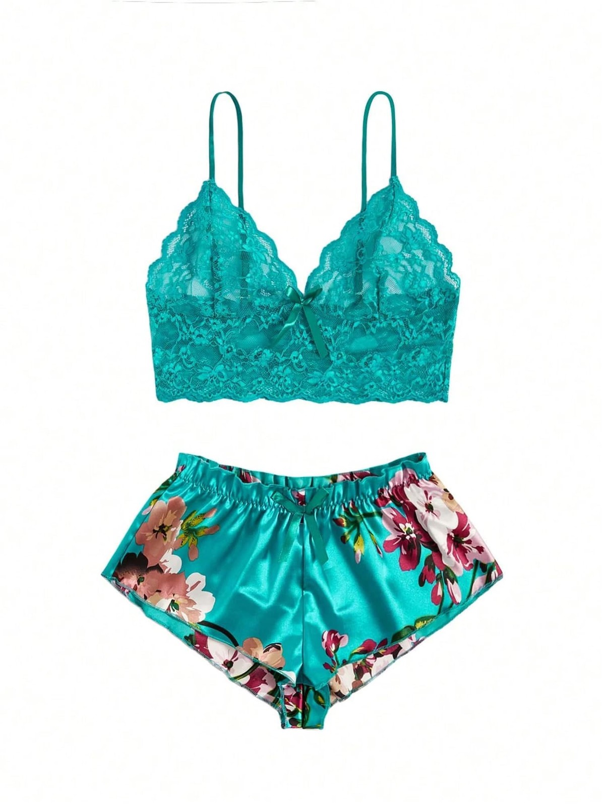 Bra And Panty Sets For Women Floral Lace Sheer Bralette Lingerie Set 2 Piece ... gallery