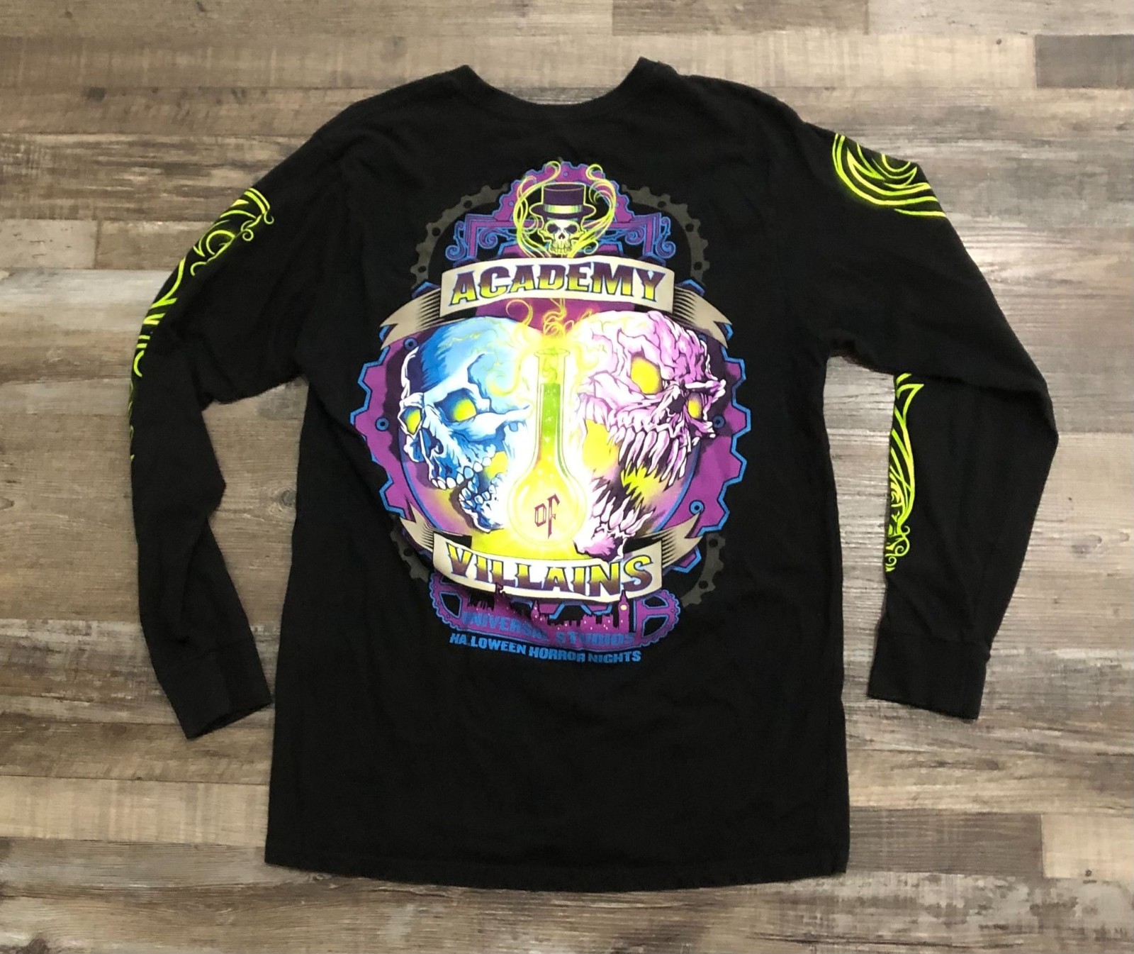 Universal Studios Halloween Horror Nights Academy of Villains Mens Medium LS Sh gallery