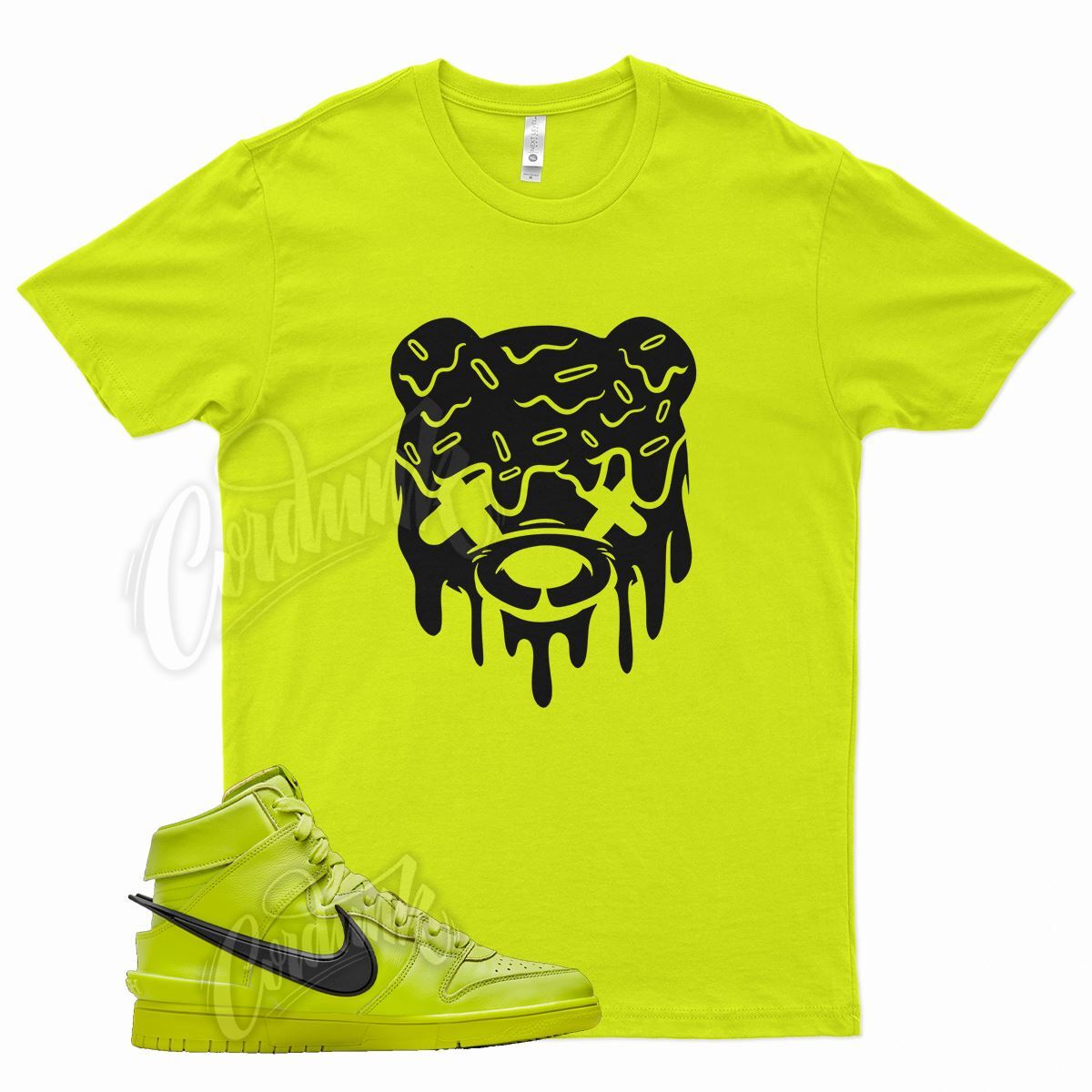 Yellow DRIPPY Shirt for Ambush N Dunk Atomic Green Flash Lime Neon Volt