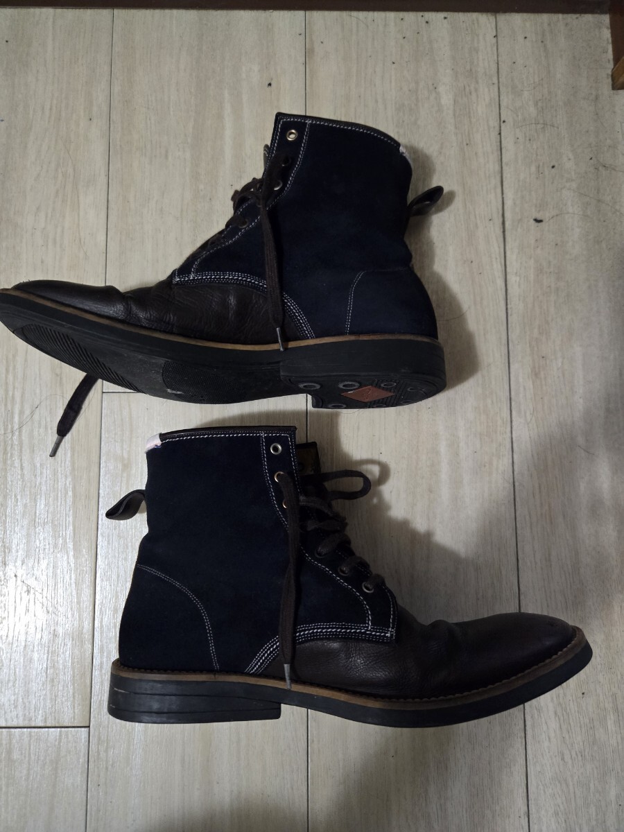 Paul Smith Navy Brown High-cut Boots Size 7 Japan gallery