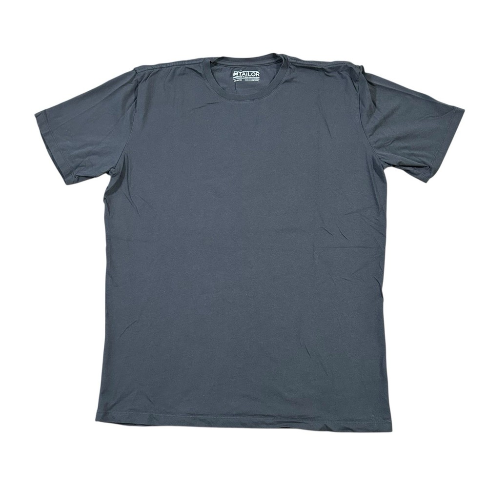MTailor Men's Solid Custom Fit Cotton T-Shirt Slate Gray Large San Francisco