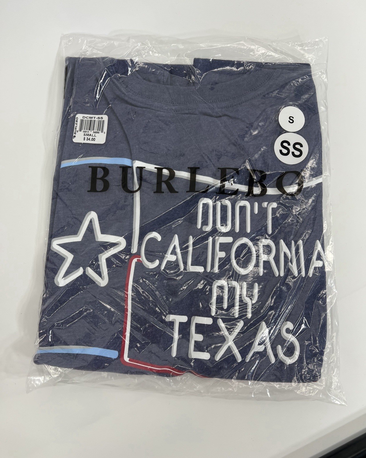 Burlebo Men’s Don’t California My Texas Navy Graphic T-Shirt NEW S M L XL 2XL gallery