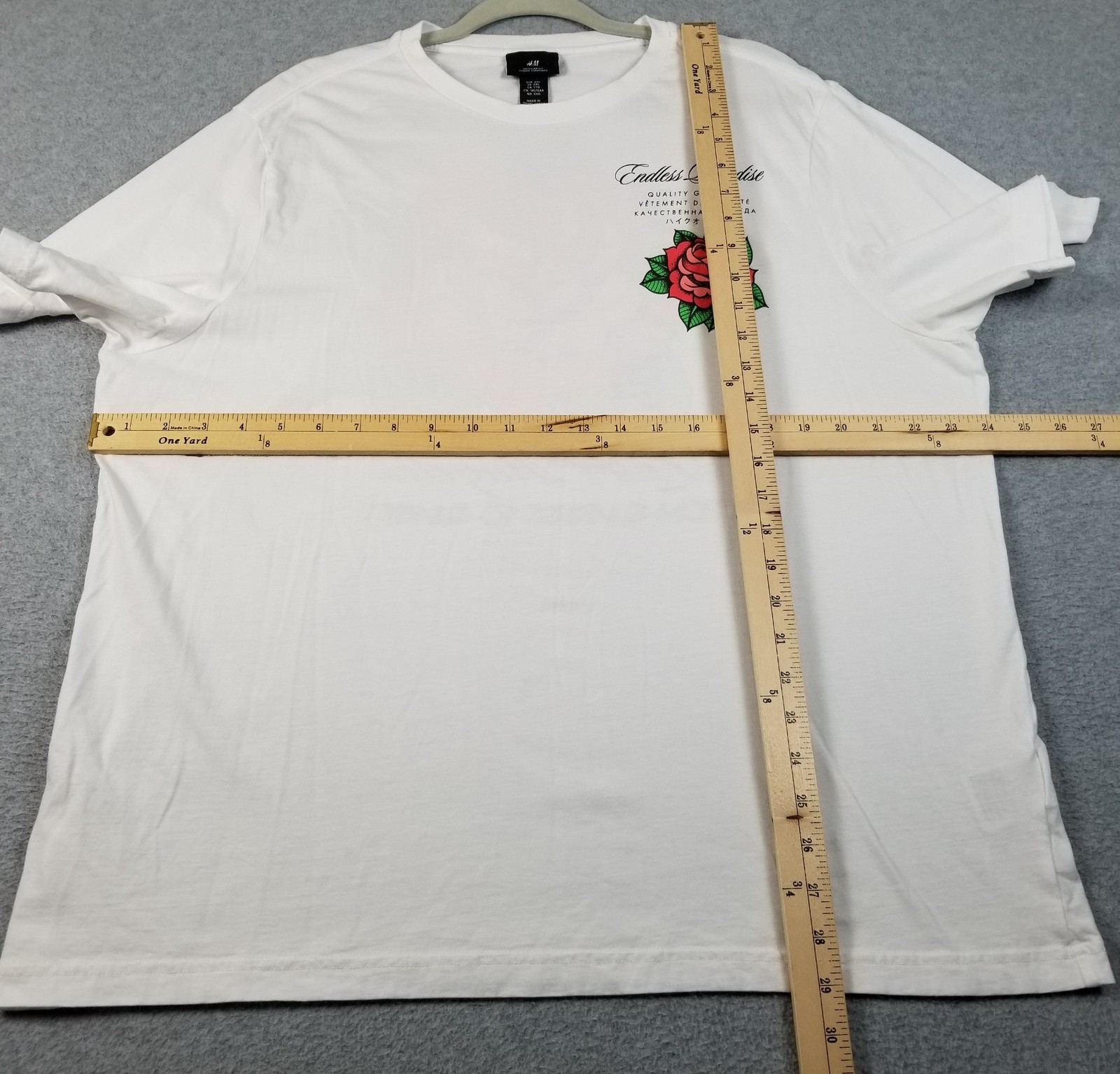 H&M T Shirt Men’s 2XL XXL Graphic Print Tee Short Sleeves Rose Venice Beach LA gallery