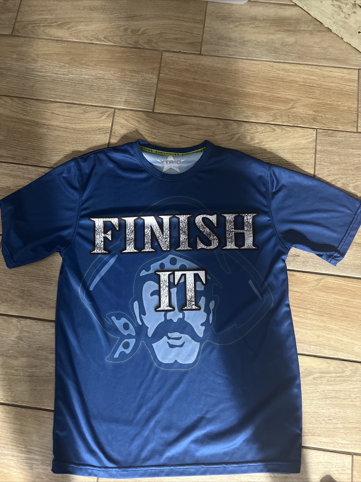 DIRTY SPORTS "FINISH IT " BLUE T SHIRT #FAMILY Sz XL see Detail ccb gallery