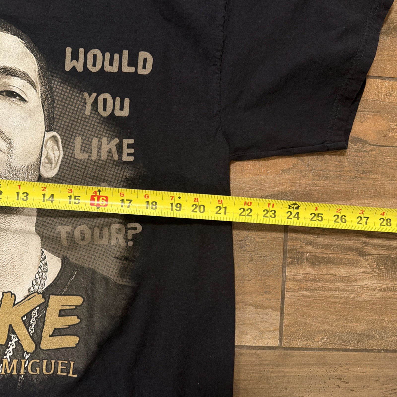 Drake Shirt Would You Like a Tour 2013 Ft Miguel Graphic Concert Tee Size XL gallery