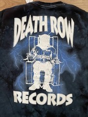 Death Row Records Short Sleeve Crew Neck Graphic Tee Shirt Black Blue Small NWT